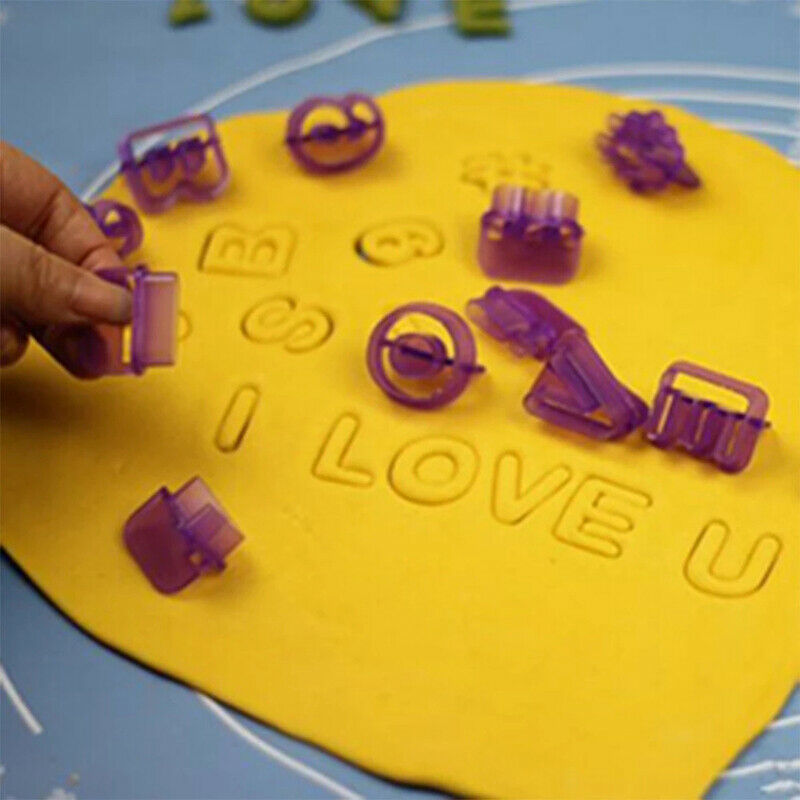 40PCs Digital Alphabet Letter Number Fondant Cake Biscuit Baking Mould Co.l8