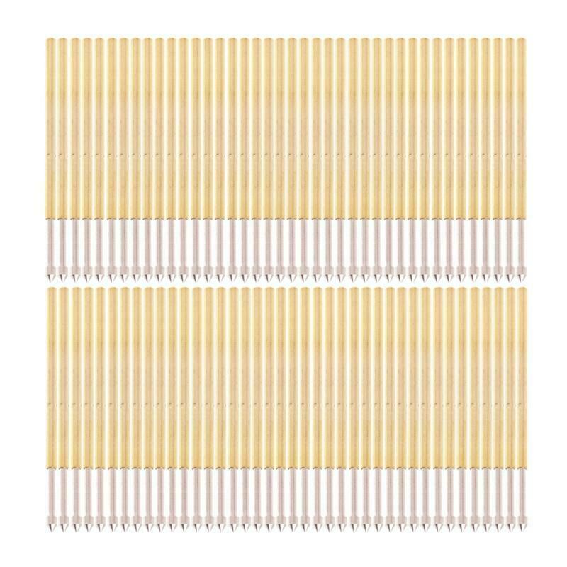 100 Pcs Spring Test Probe Pogo Pin P100-E2 Dia 1.36mm Length 33.3mm