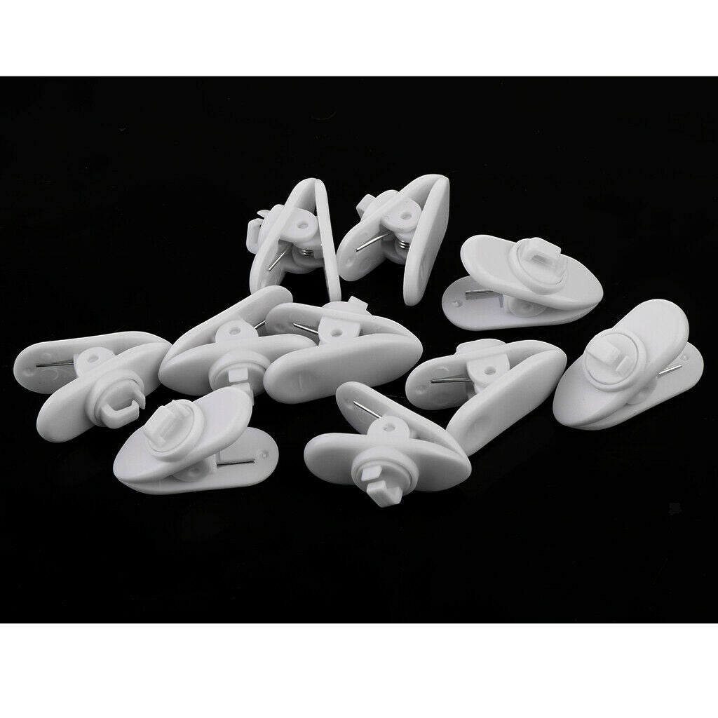 Pieces Earphone Lavalier Mic Tidy Cable Wire Lapel Collar Clip holder White