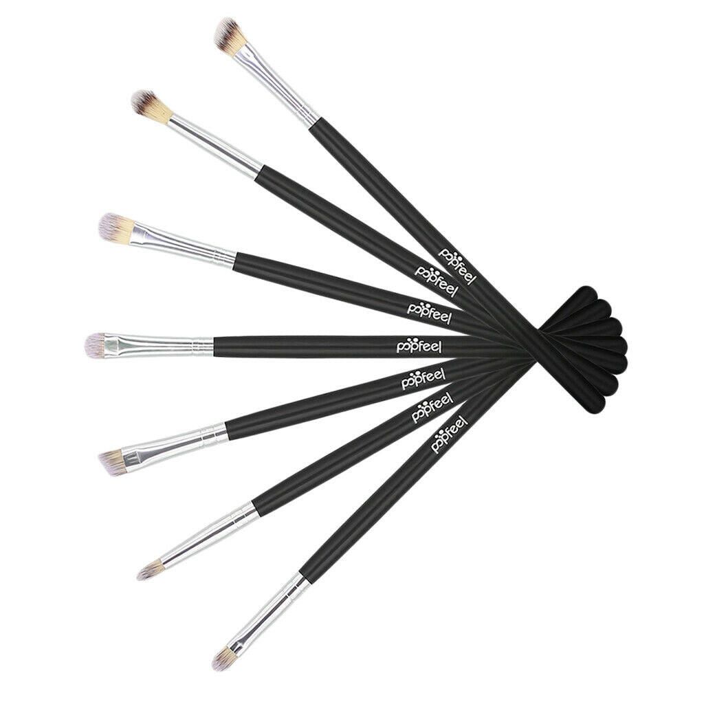 7x Eye Makeup Brushes Set Eyeshadow Eyebrow Blending Shading Cosmetic Brush -