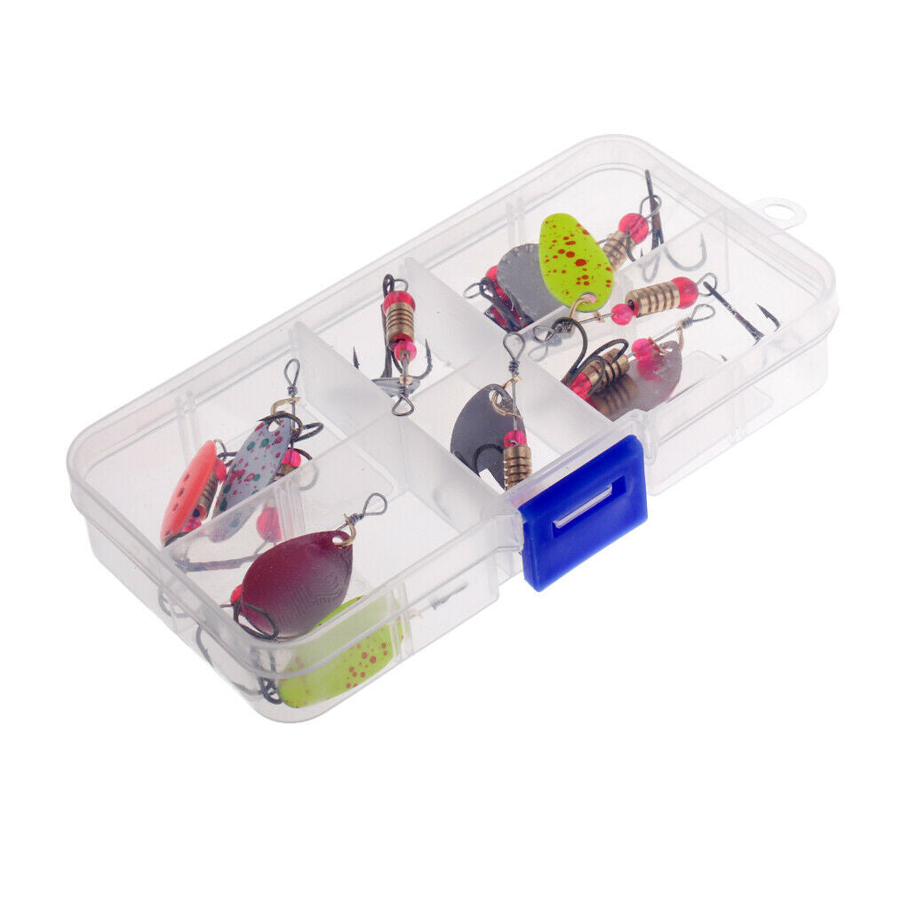 10 Pcs Artificial Fishing Lure Hard Metal Sequins Lures Fishing Baits Hooks
