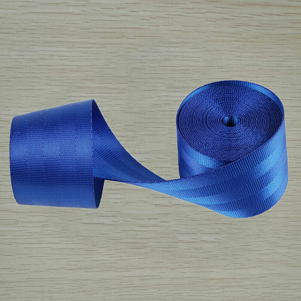 seat belt 3.6m harness 3 point auto racing front car safety retractable lap blue