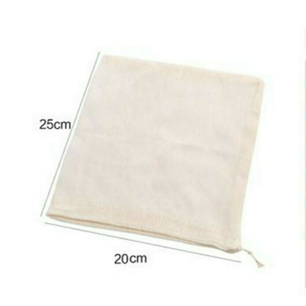 3Pcs Cotton Nut Milk Bags Reusable Food Strainer Brew Coffee Juice Cheese Cloth~