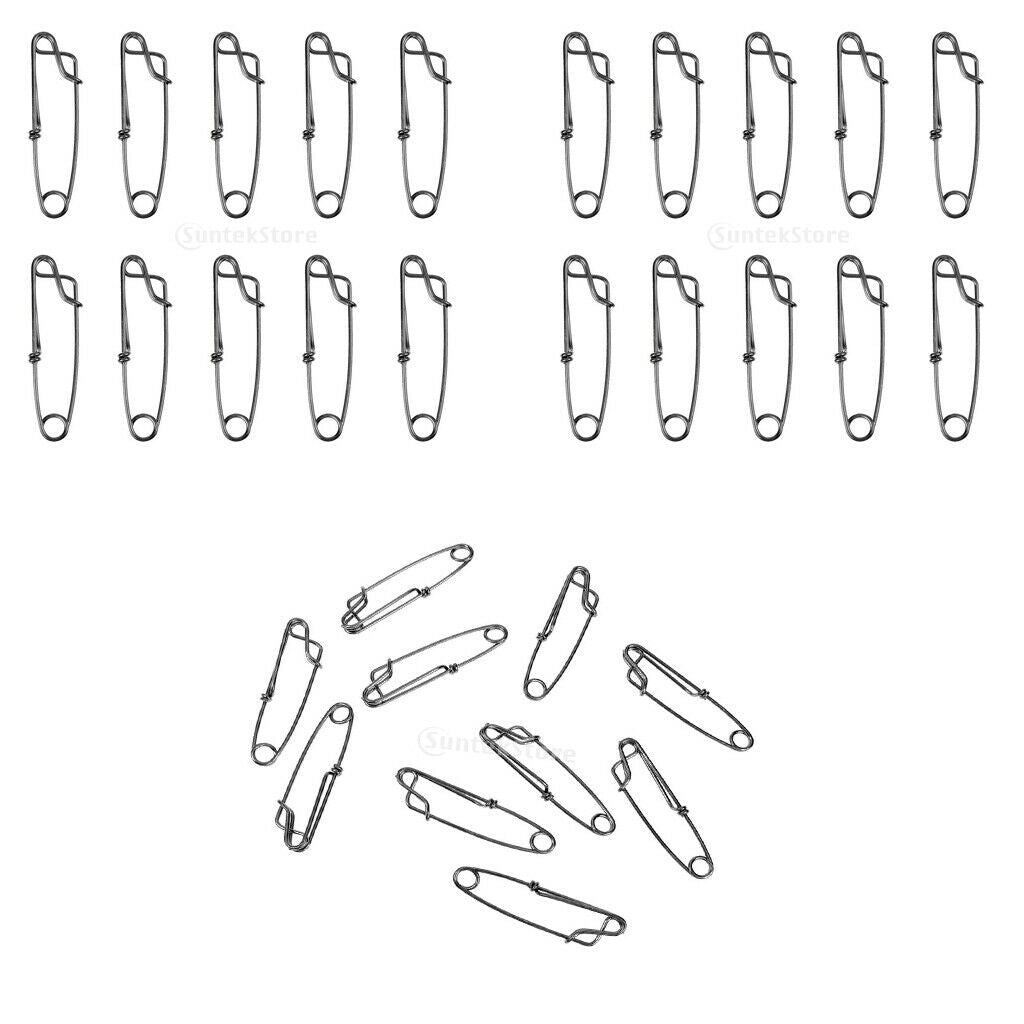 30 Pieces Longline Clip Snap Hook Clasp Clip Paperclip Accessory For Fishing