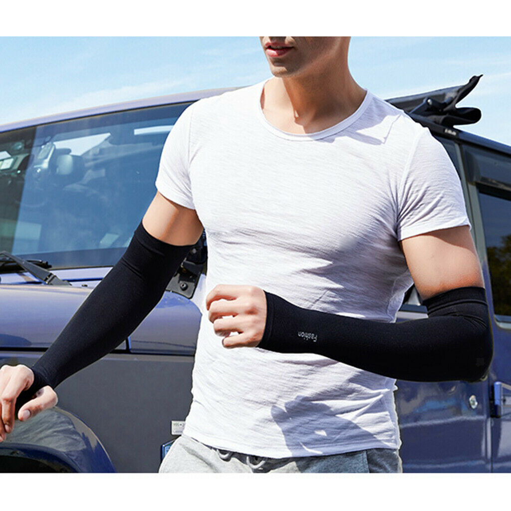 2Pairs Cooling Arm Sleeves Outdoor Sports Sun Arms Cover Quick-drying UPF50