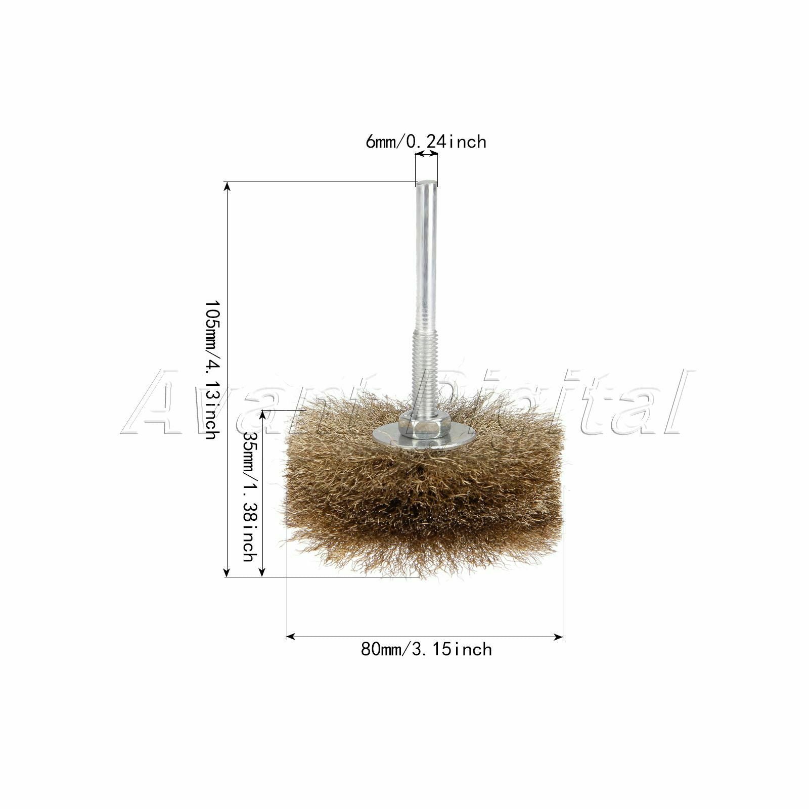 Polishing Wheel Brushes Abrasive Steel Wire Brush Grinder Rotary Tool 6mm Shank