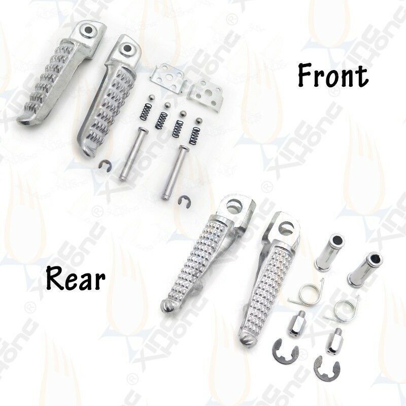 Polish Front Foot Pegs Footrest Kit For Kawasaki ZX10R ZX-10R 04-11