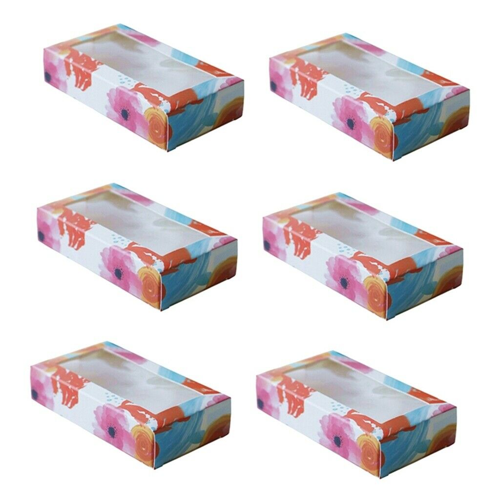 6Pieces Wedding Paper Candy Boxes Bags Trays for Snack Dessert Biscuits
