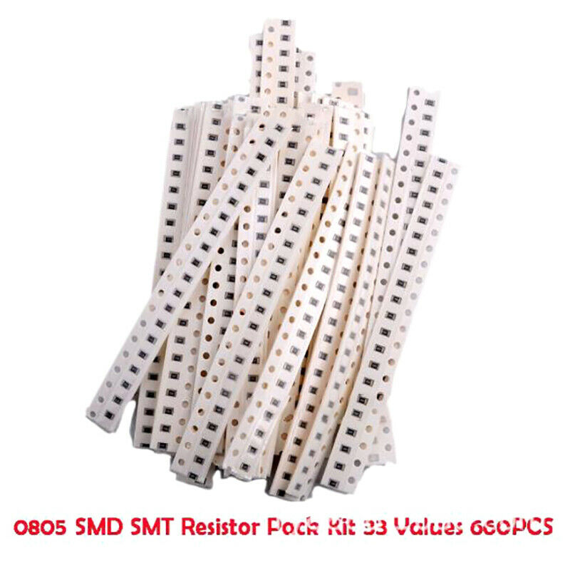 0603 SMD Resistor Kit Assorted Kit 1ohm-1M ohm 1% 33valuesX 20pcs SampleDEAU