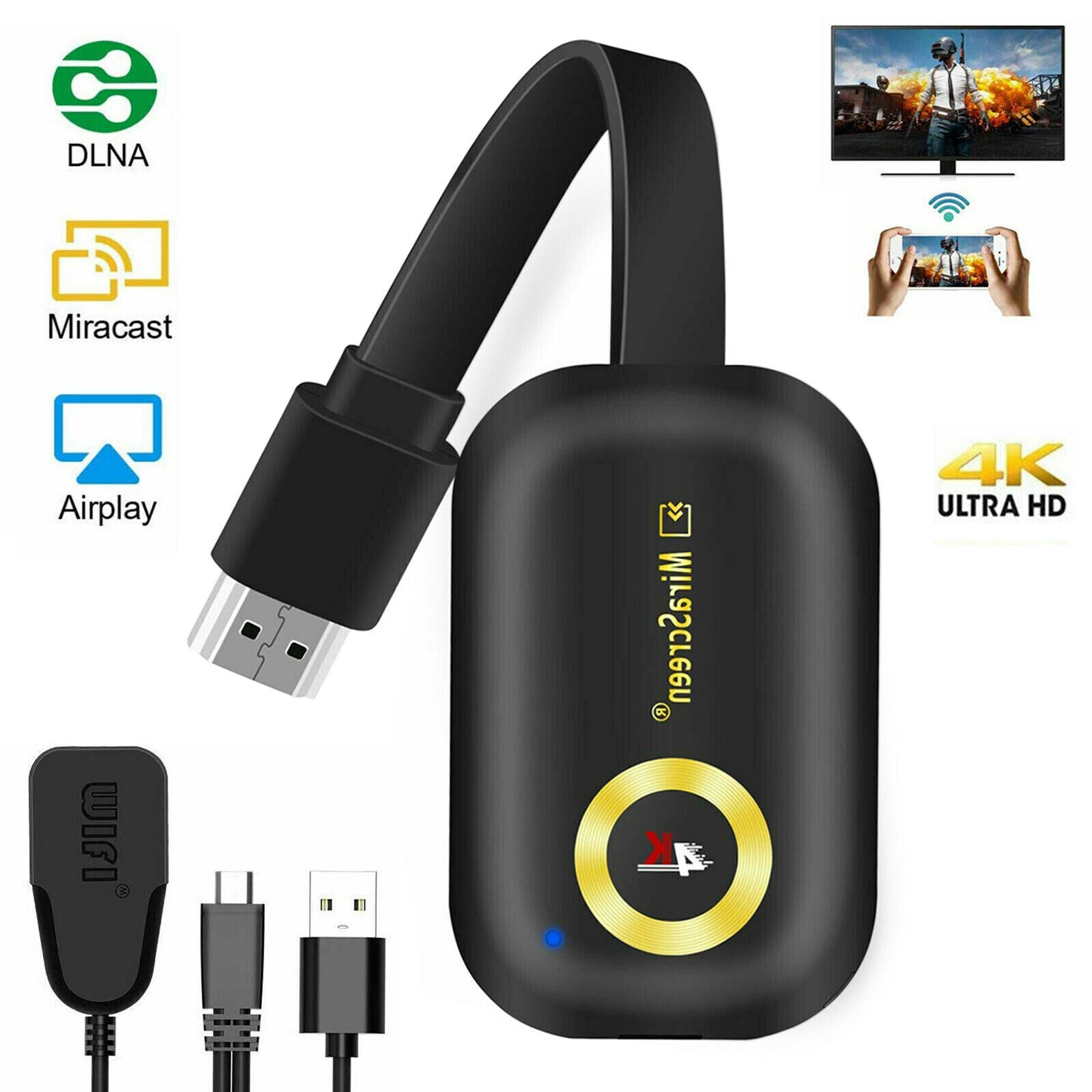 G9 True 4K TV Stick TV Streamer Display HDM WiFi Wireless Dongle Receiver CA
