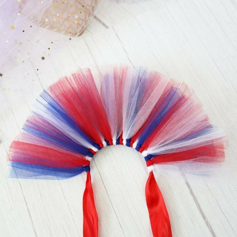 Lace Princess Tutu Dress Clothes Apparel Costume Independence Day Pet Mes.l8