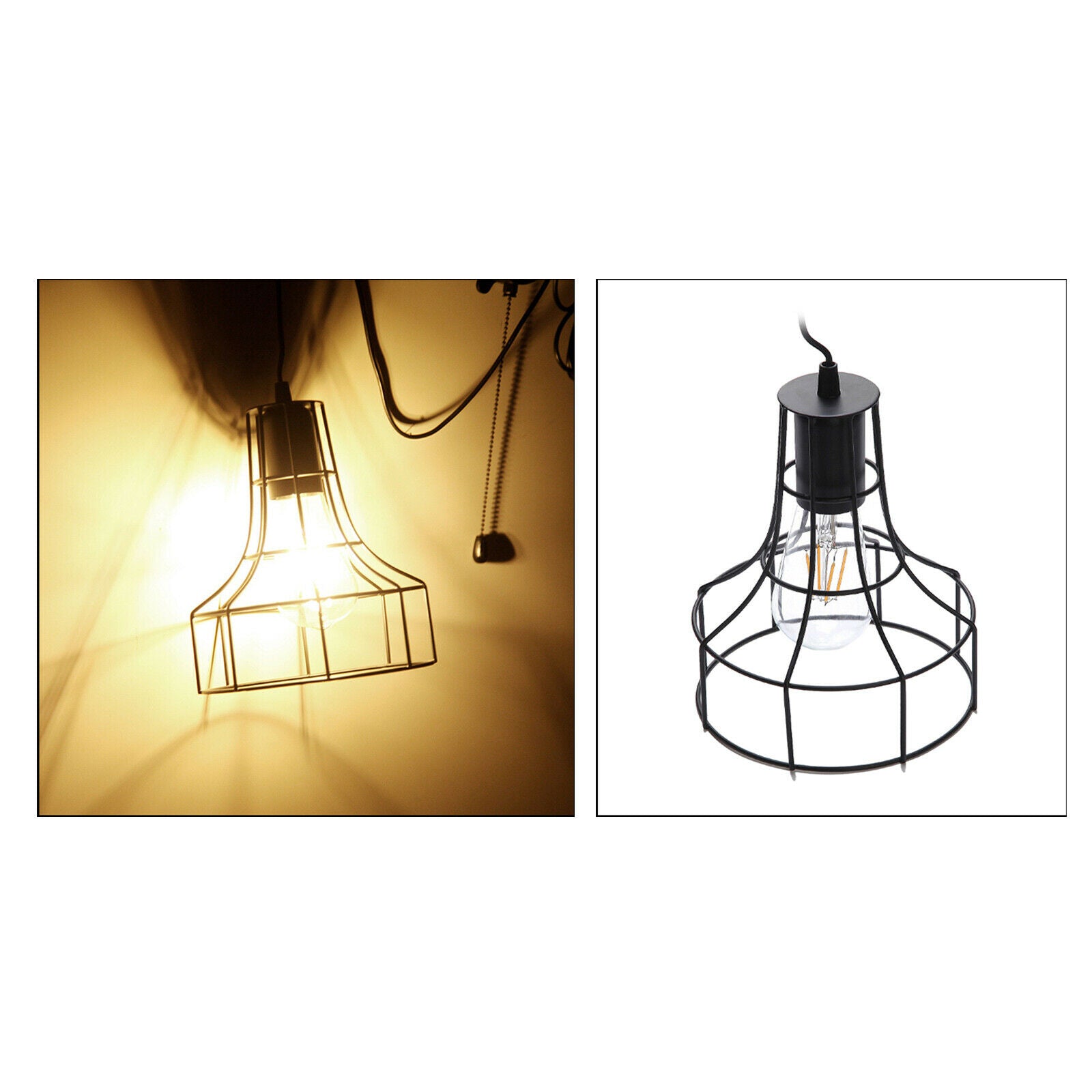 Single Head Solar Pendant LED Light Garden Hanging Shed Lamp Indoor Outdoor