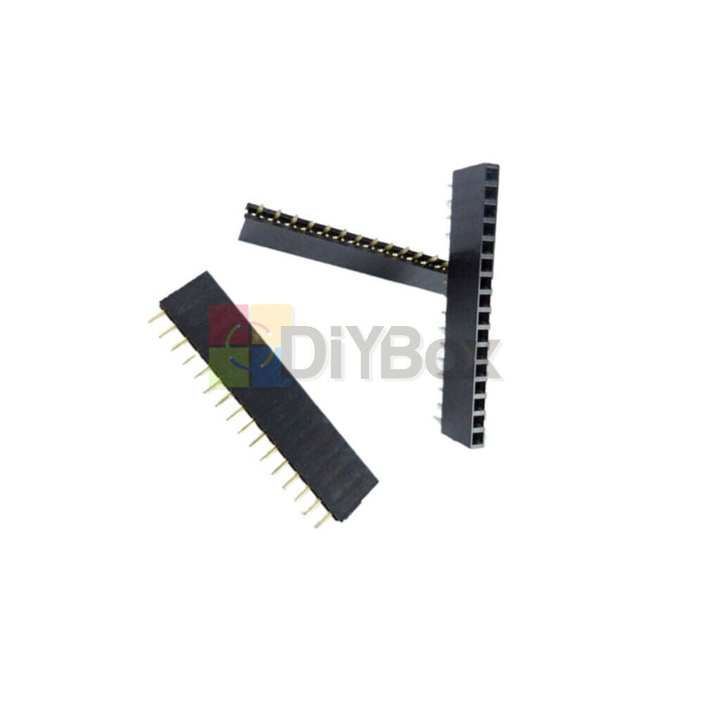 100PCS 50x2 16 Pin 2.54mm Pitch 1X16P Single Row Female Straight Header Strip