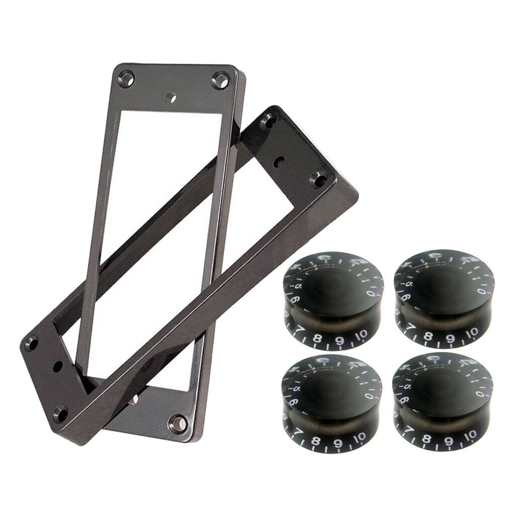 2pcs Humbucker Pickup Surround Rings&4pcs Guitar Control Knobs for