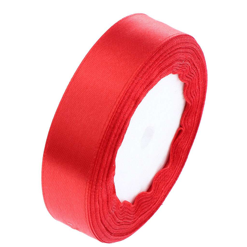 22.5m Silk Stain Ribbon Bow Wedding Party DIY Gift Wrap 2cm Wide Red