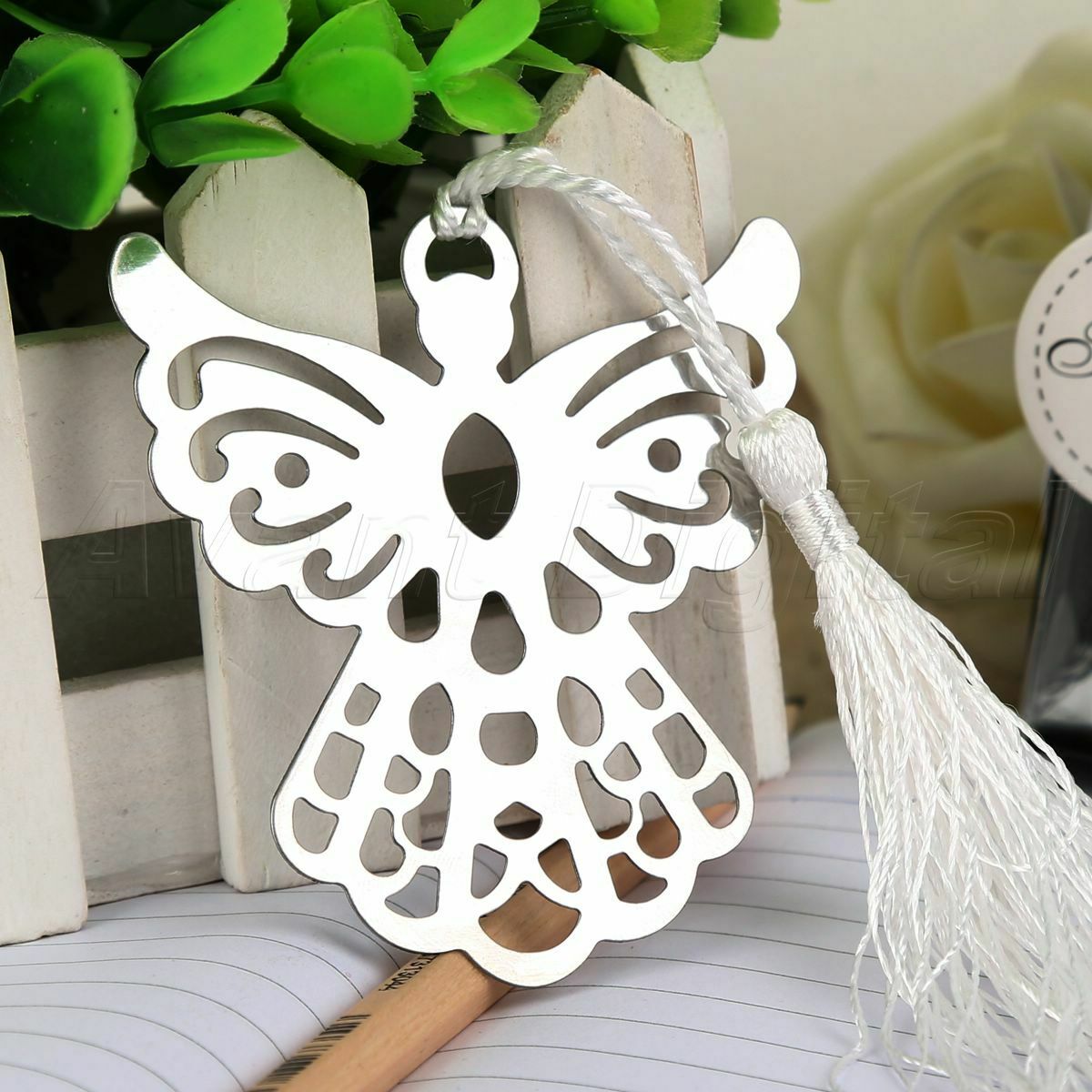 Designed Guardian Angel Tassels Bookmark Page Holder Marker Memo Note Stationery