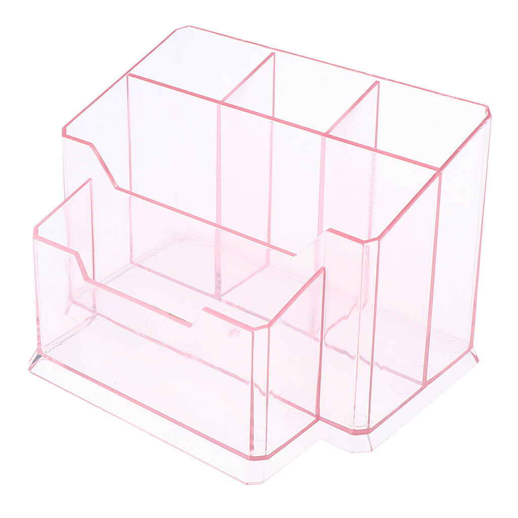Nail Tools Organizer Cosmetic Display Stand Makeup Holder Box Acrylic Pink