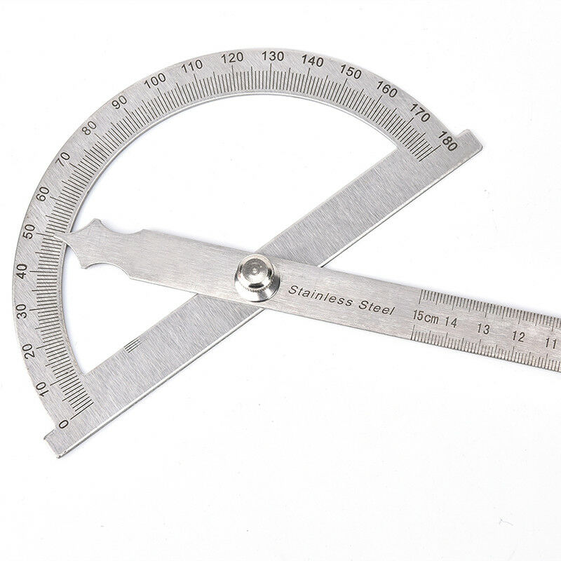 180 Degree protractor finder stainless steel rotary angle ruler measuring too SJ