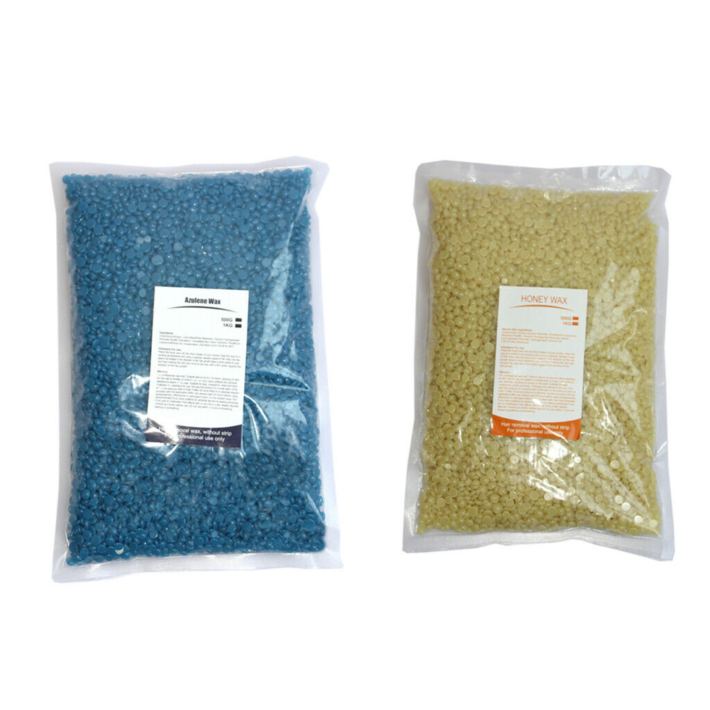 2Bag Hard Waxing Bead Bean Body Hair Removal Bikini Depilatory No Strip 1kg