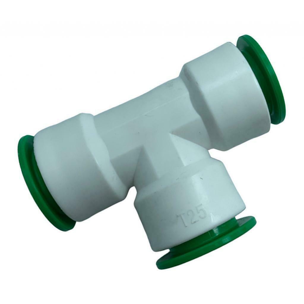 1pc 25mm PPR Tube Fittings Straight Quick Connector Tee Plumbing Water Pipe