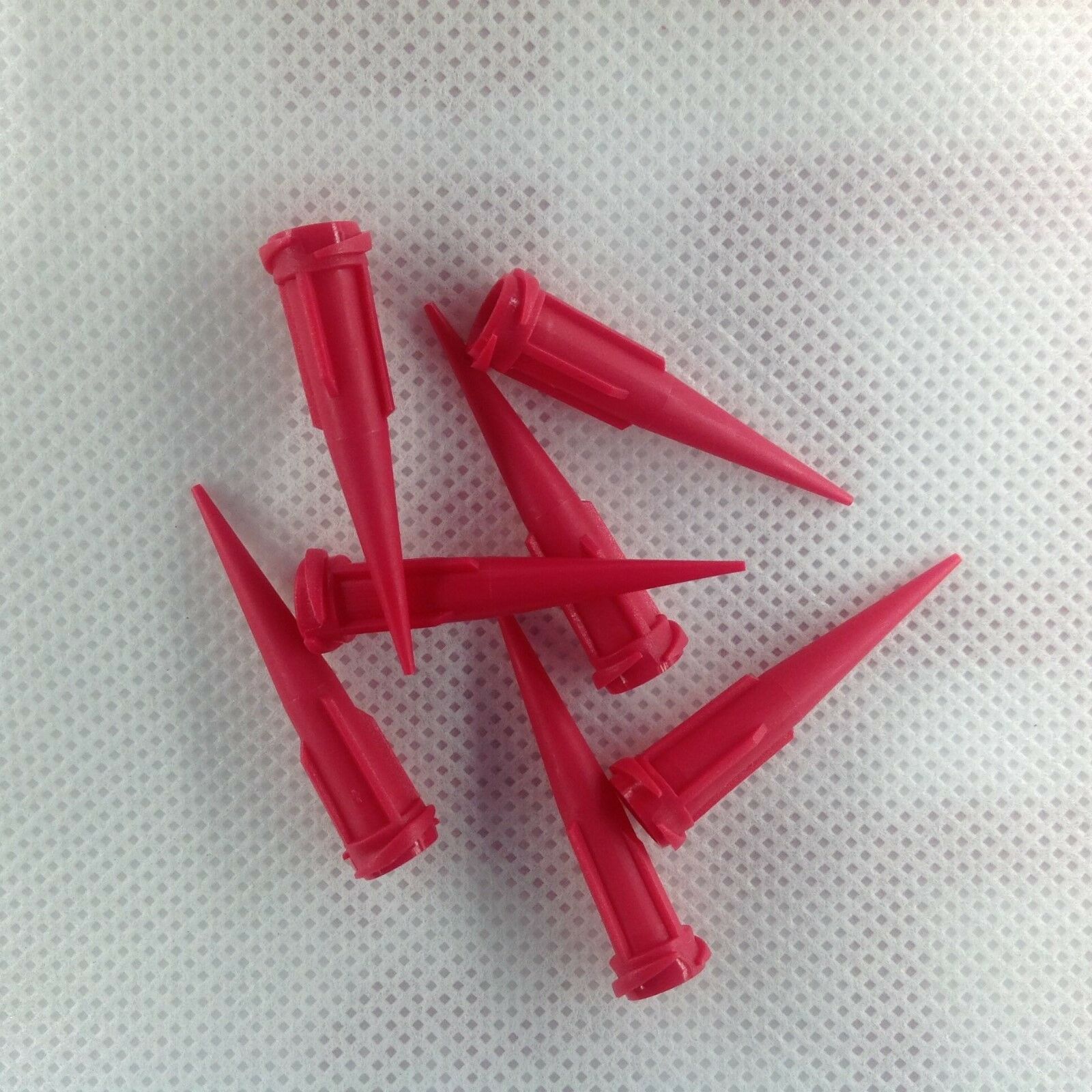 50pcs 25G Red Plastic Tapered Dispensing Tips TT Glue Liquid Dispenser Needle