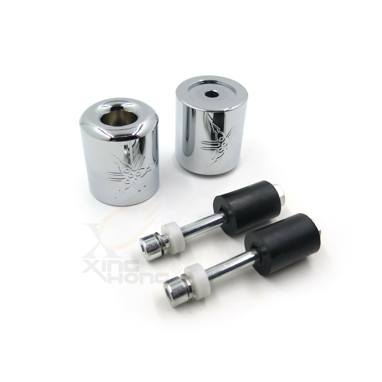 Chromed Bar End Handlebar Slider Rubber For Yamaha YZF R1 YZF-R1 1998-2012