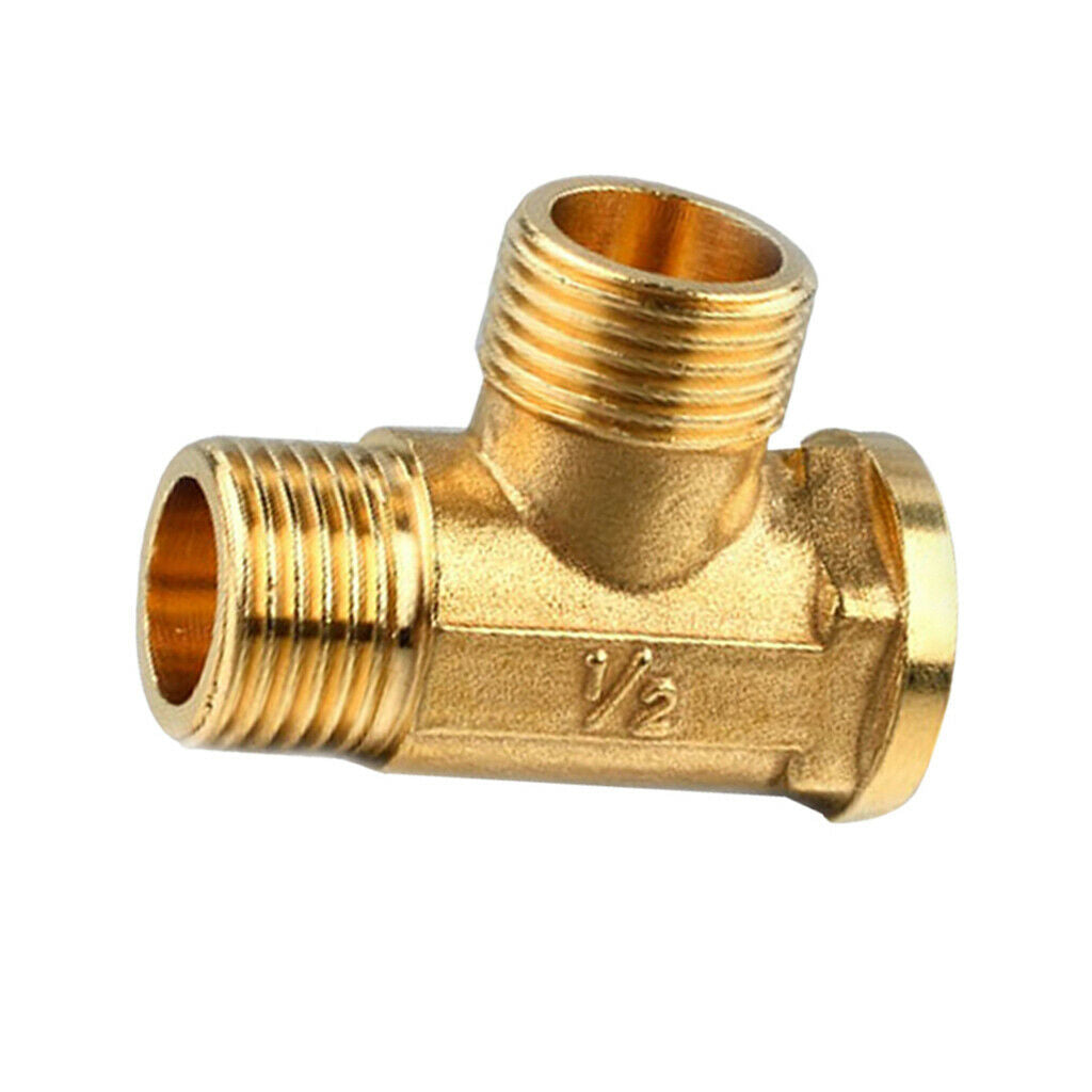 1/2 inch Male x  Male x Female Thread Pipe Tee Fitting Adapter Tube 3 Way