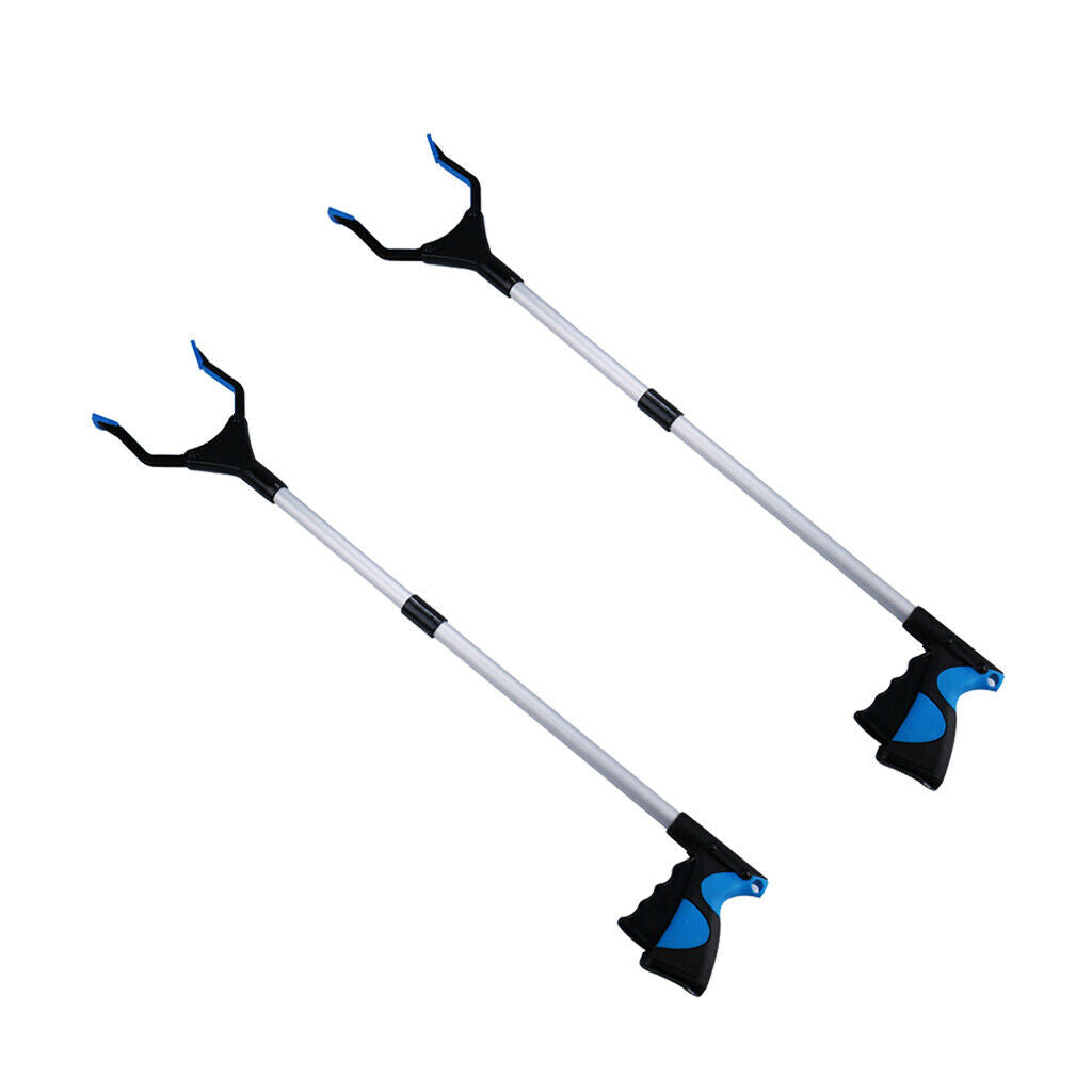 2pcs Folding Grabber Reacher Litter Picker Reach Tool Helping Hand 81cm