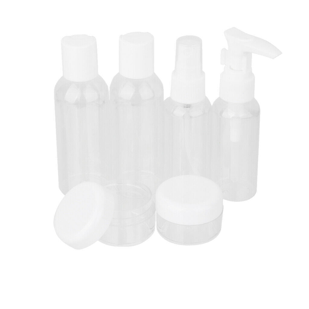 6Pcs/Pack Travel  Plastic Empty Makeup Container Liquid Lotion Bottle