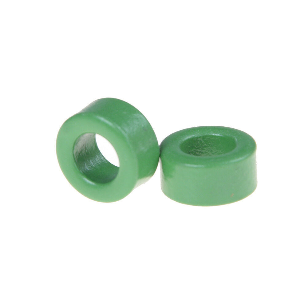 10x Inductor Coils Green Toroid Ferrite Cores Anti-interference 10mm*6mm*5mmBDAU