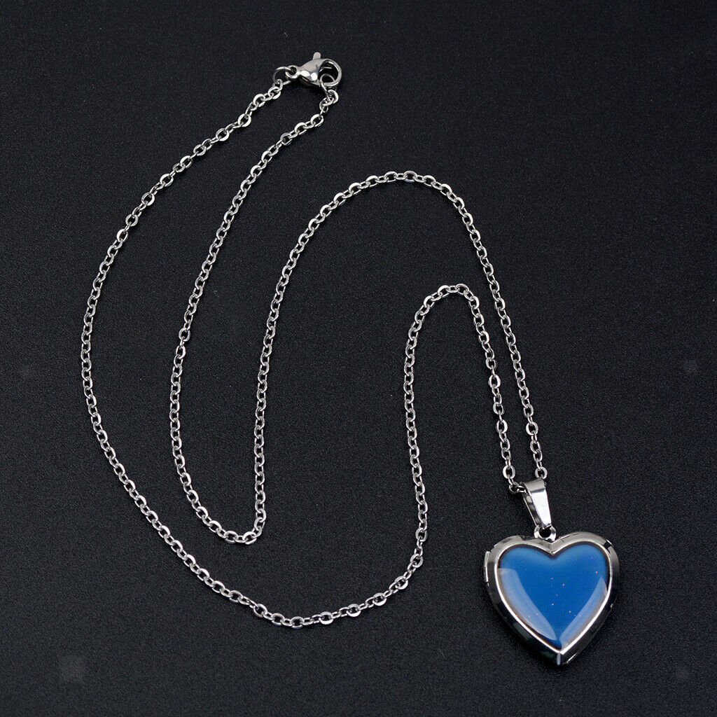 Exclusive Gem Photo Frame Colour Changing Necklace Emotion Feeling Jewelry