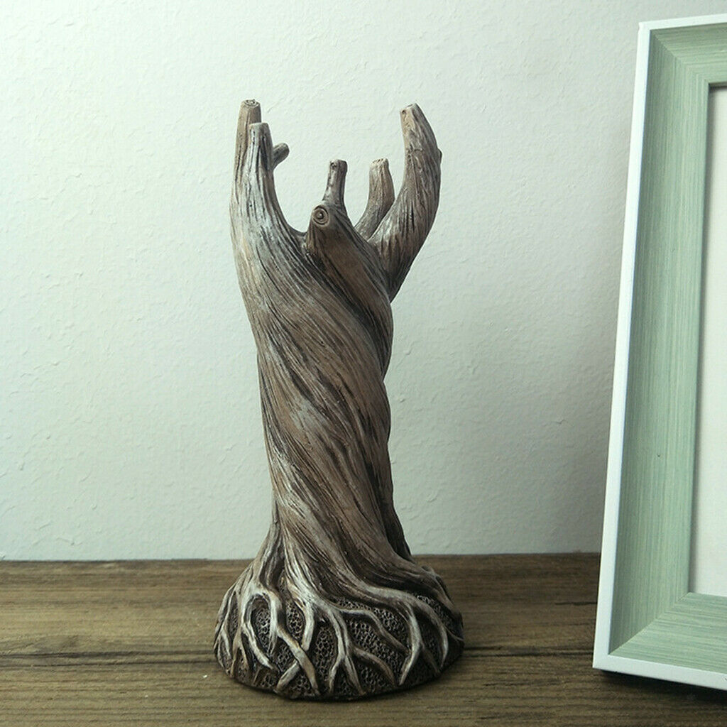 Tree Stump Shape Succulent Planter Vase Statue Head Flower Pot Home Decor