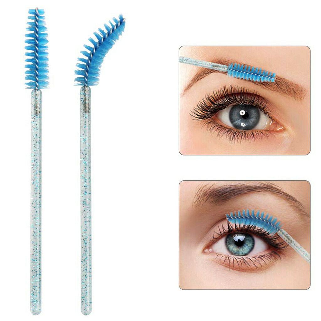 200 Pieces Disposable Mascara Wands Eyelash Brushes Crystal Rod Applicator