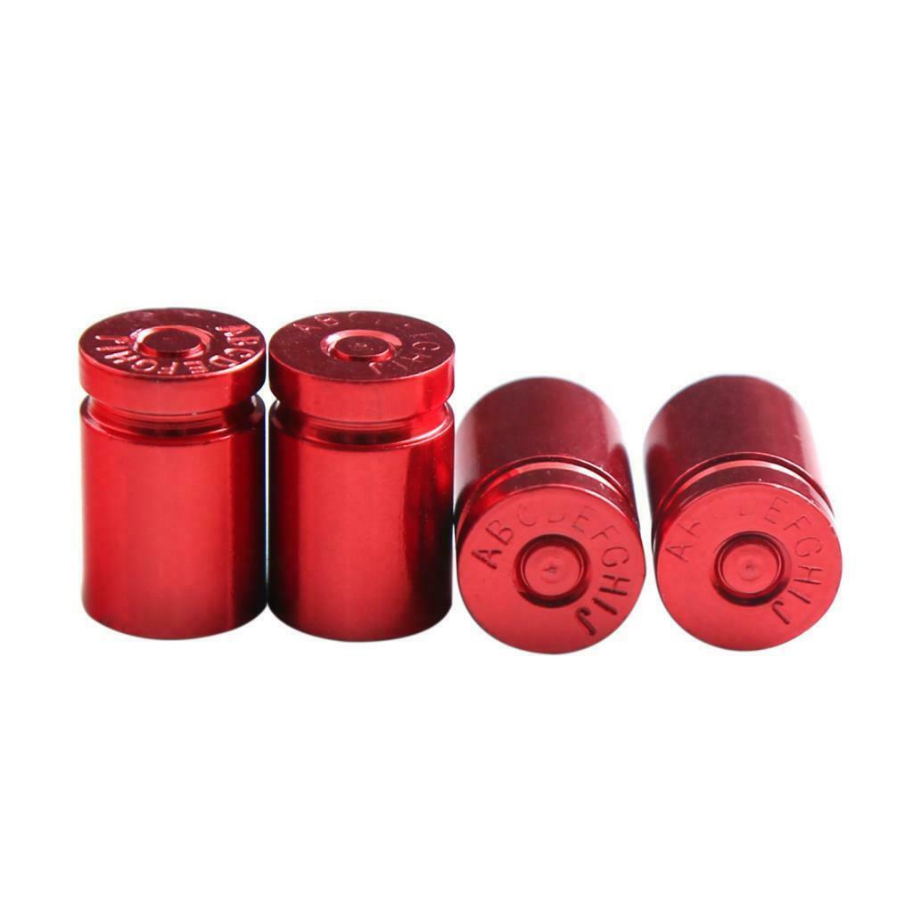 4 Pcs Auto Truck Bicycle Vehicle Wheel Tire Tyre Stem Valve Dust Caps Covers Red