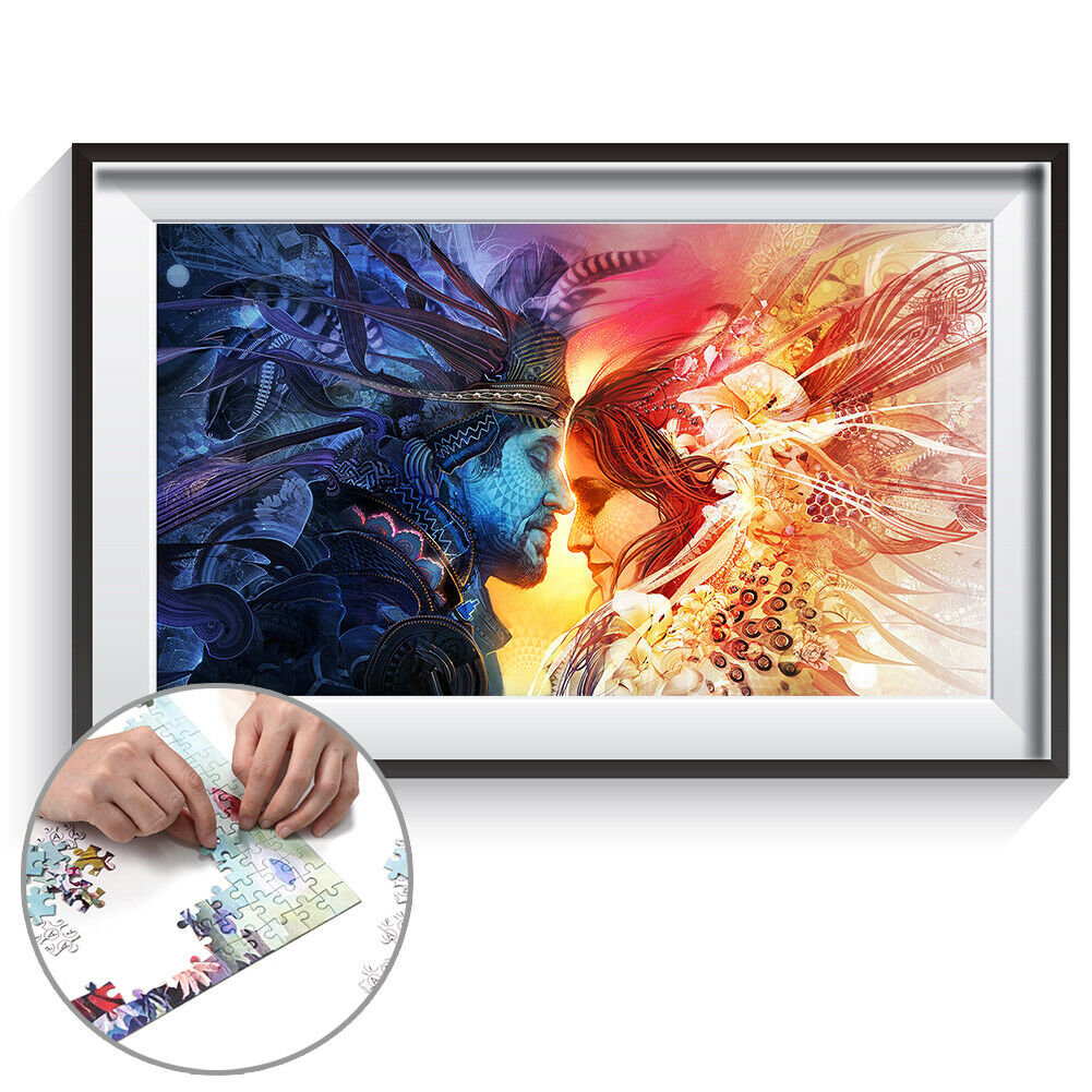 1000pcs Paper Jigsaw Couple Puzzle Decompression Toys for Adults Kids Gift @