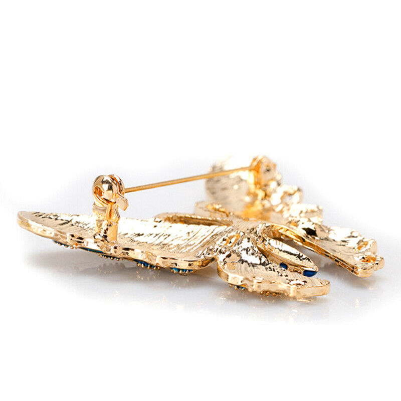 Rhinestone Butterfly Brooch Winter Dark Color Pin Insect Coat Brooch Jewe.l8