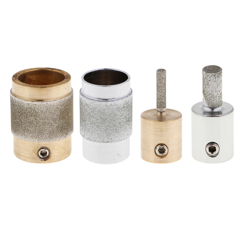 2x Stained Glass Grinder Head Bit Diamond Grinding Wheel for Tile 1.8x0.8x3