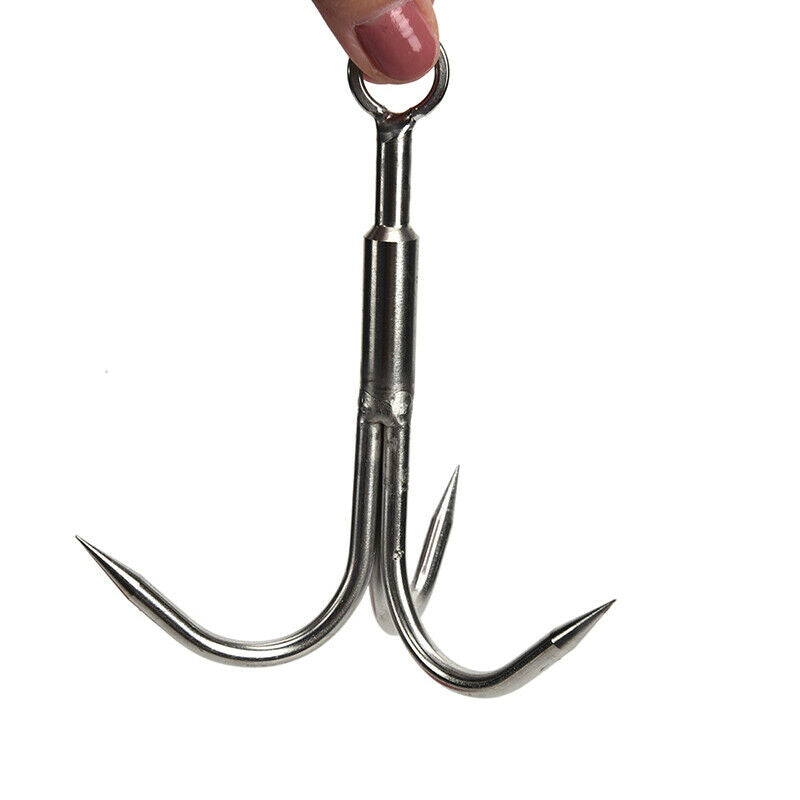 3 Claws Grappling Hook Climbing Survival Carabiner Tool Stainless Steel .l8
