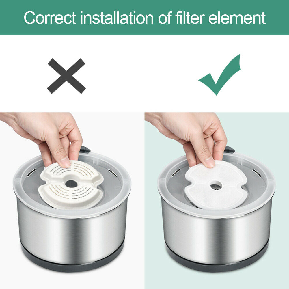 4pcs Water Dispenser Filter Element Pet Drinking Fountain Carbon Filters @