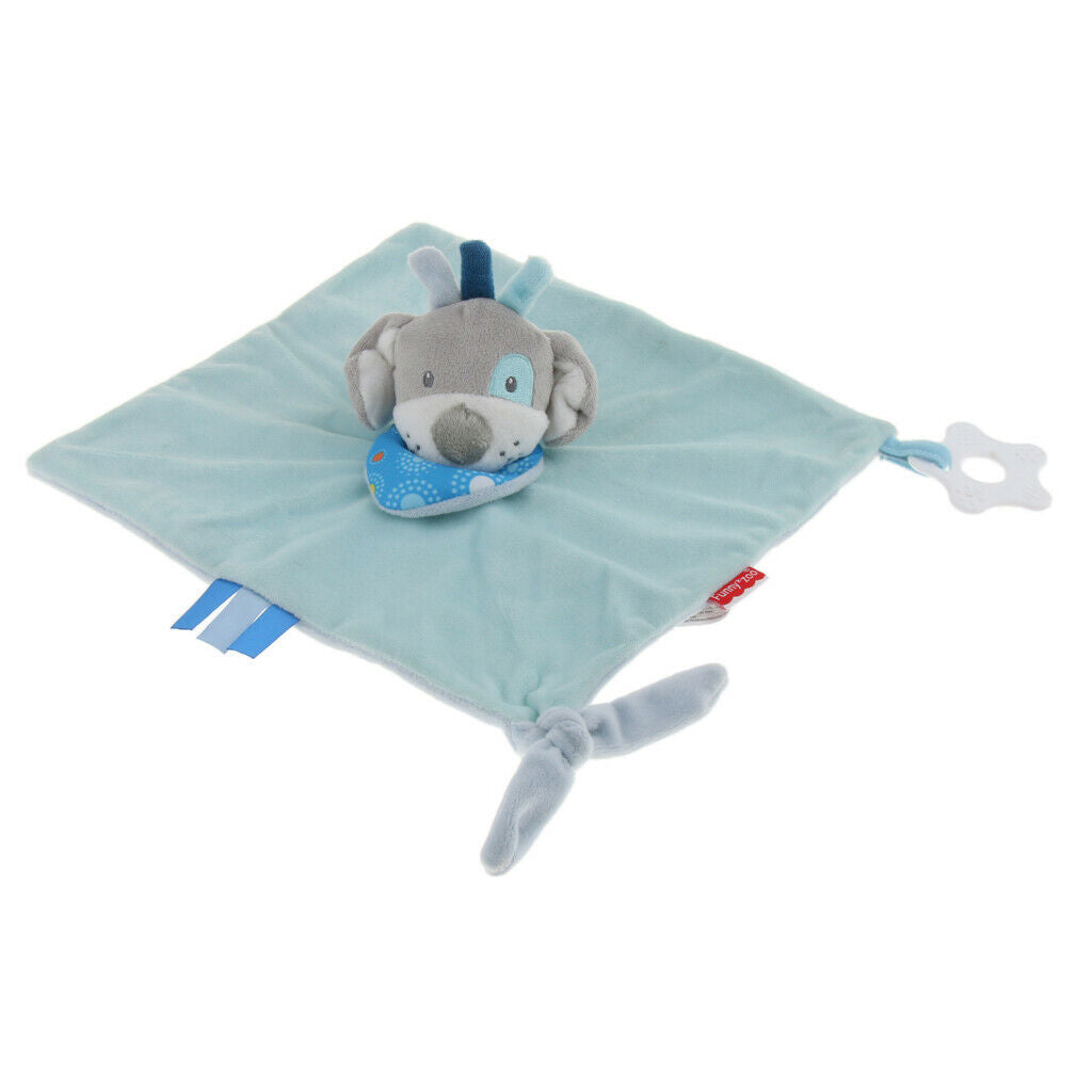 4x Cute Nursery Security Tag Blanket Plush Towel Infant Unisex Colorful