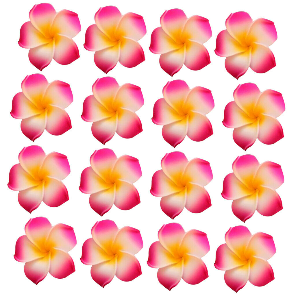 100x Wedding Party Hawaiian Frangipani Foam Plumeria Flower Head Rose Red