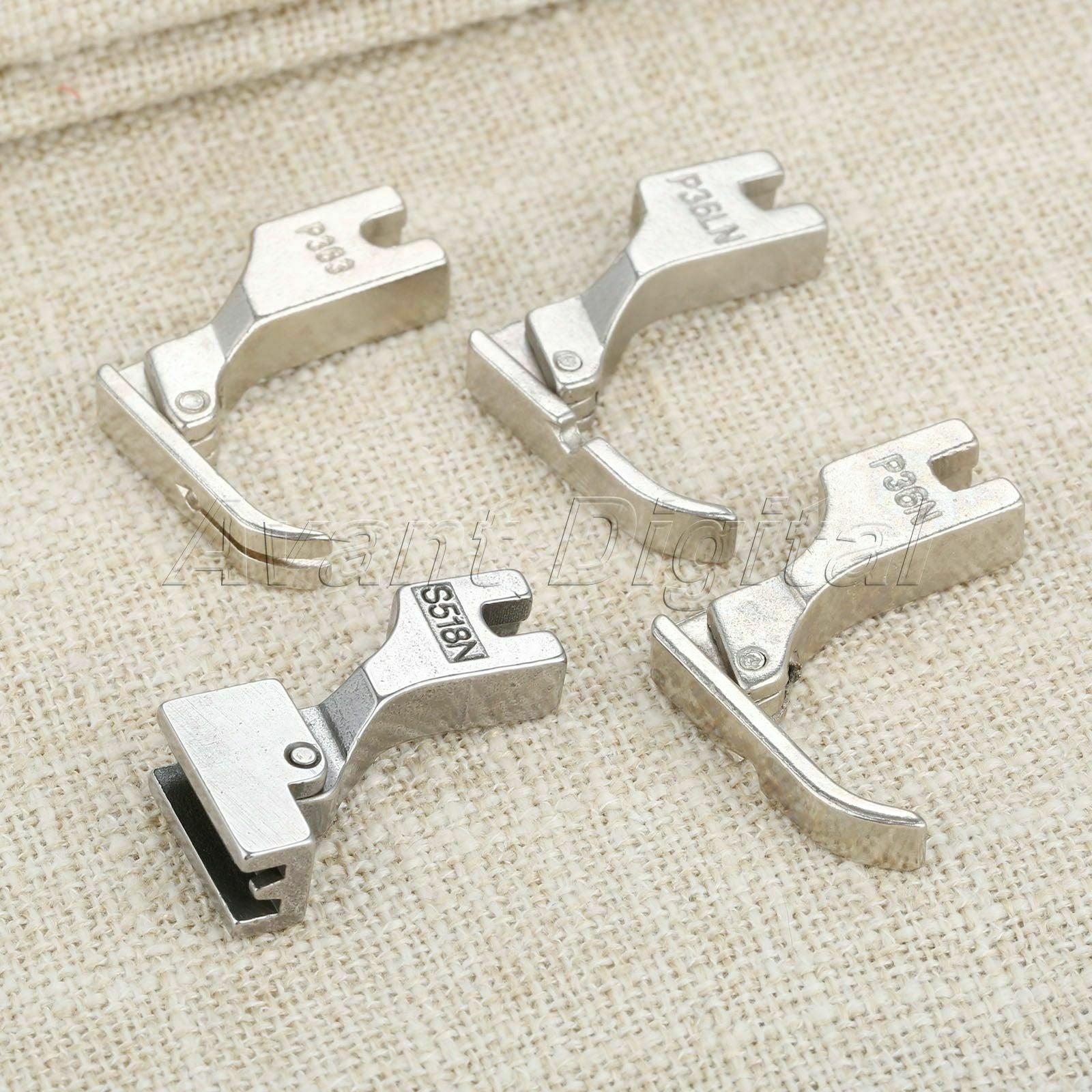 4Pcs/set Zipper Foot Feet For Industrial Single Needle Sewing Machine Spare Part