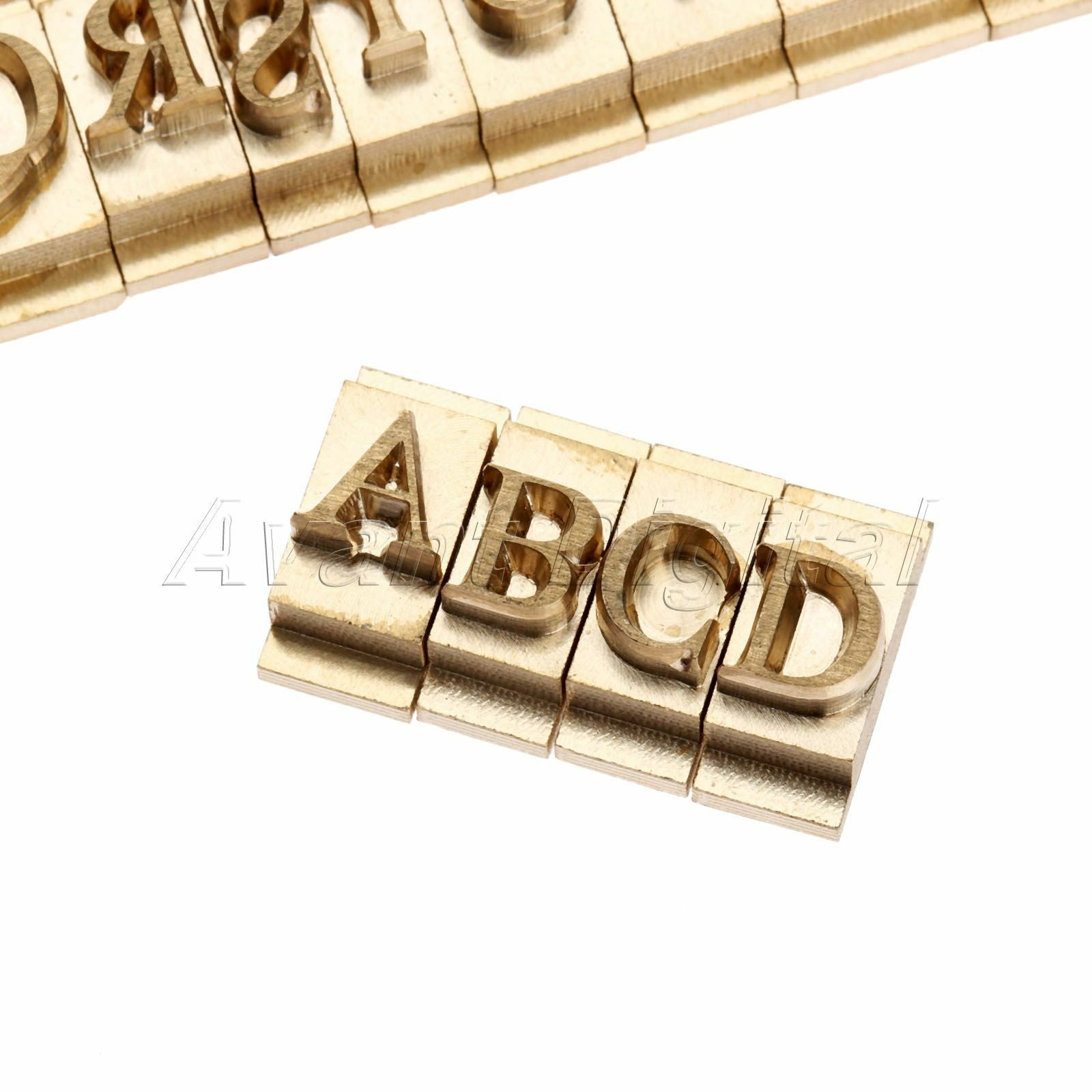 26Pcs Brass Alphabet Letters + Fixture Leather Stamp Carving Tool Branding Iron