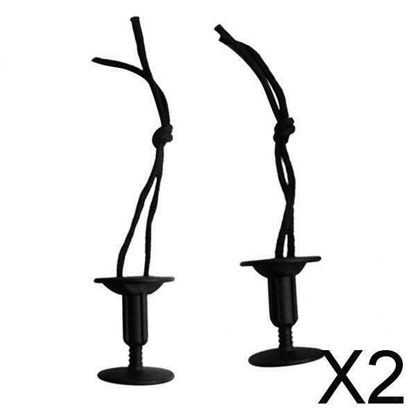 2X 2pcs   Surfboard Leash Plug With Cord String - 50mm Height   End