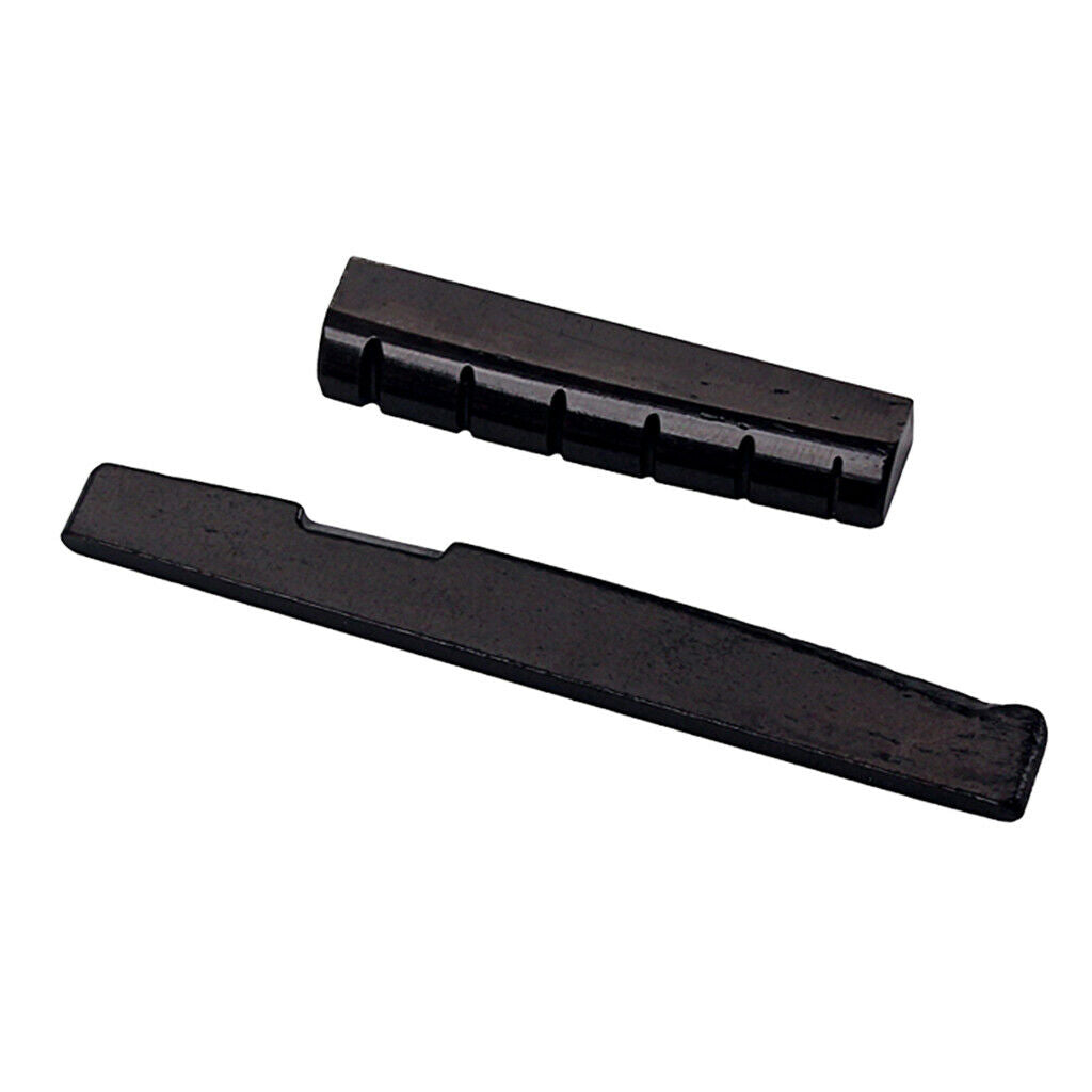 1 Set Black Camel Bone Bridge Saddle and Nut for Guitar Parts Accessory