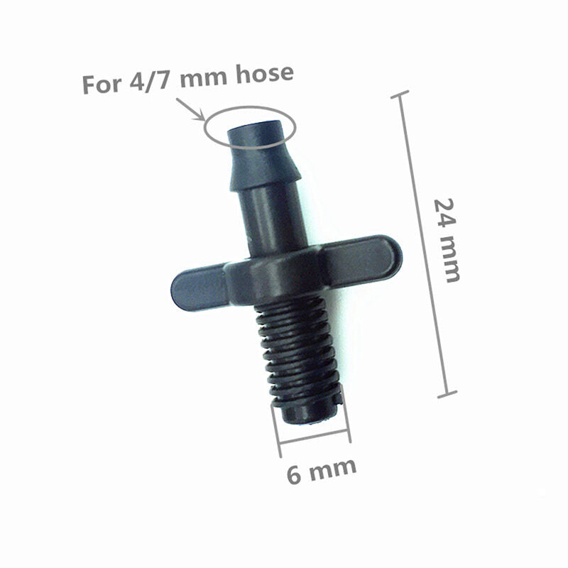 50pcs4 / 7mm Splitter Adapter Connector Barb And Garden Irrigation Hoses 6.l8