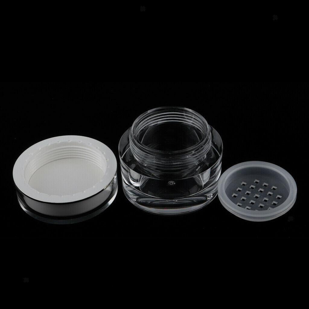 2pcs/set Plastic Empty Loose Powder Puff Case Face Powder Blusher Makeup