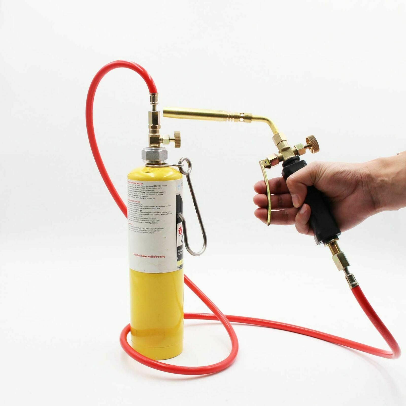 Brass Mapp Torch 1.6M Hose Brazing Welding Plumbing Turbo Torch Solder Tool