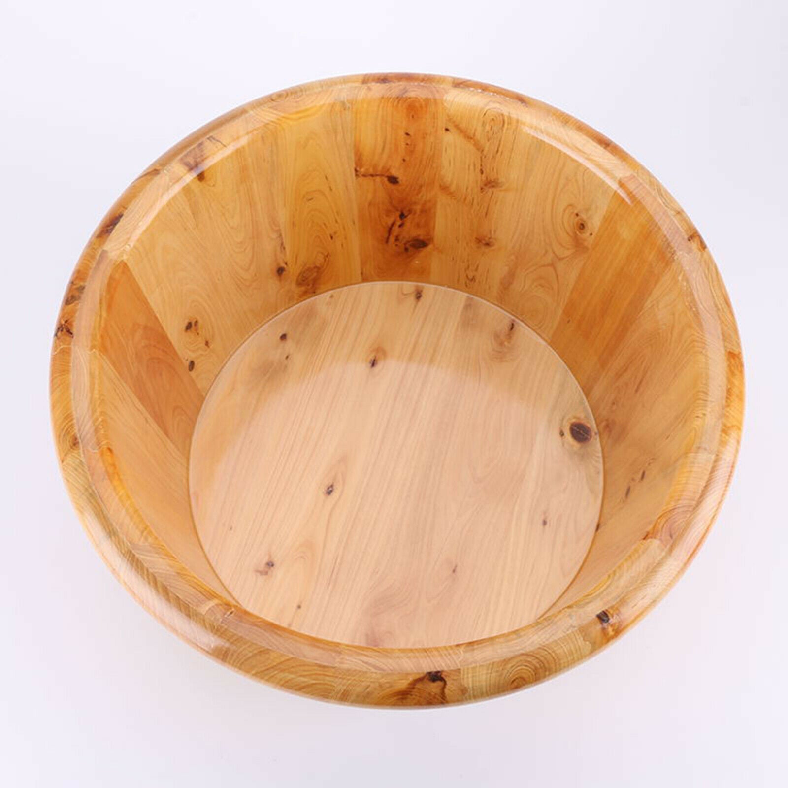 Deep Cedar Wooden Foot Basin Wood Bucket for Foot Washing Massage Spa Sauna