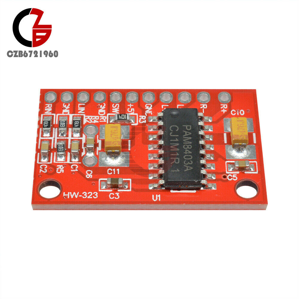 2pcs 3W×2 Mini Digital Audio Amplifier Board USB DC 5V Power Supply